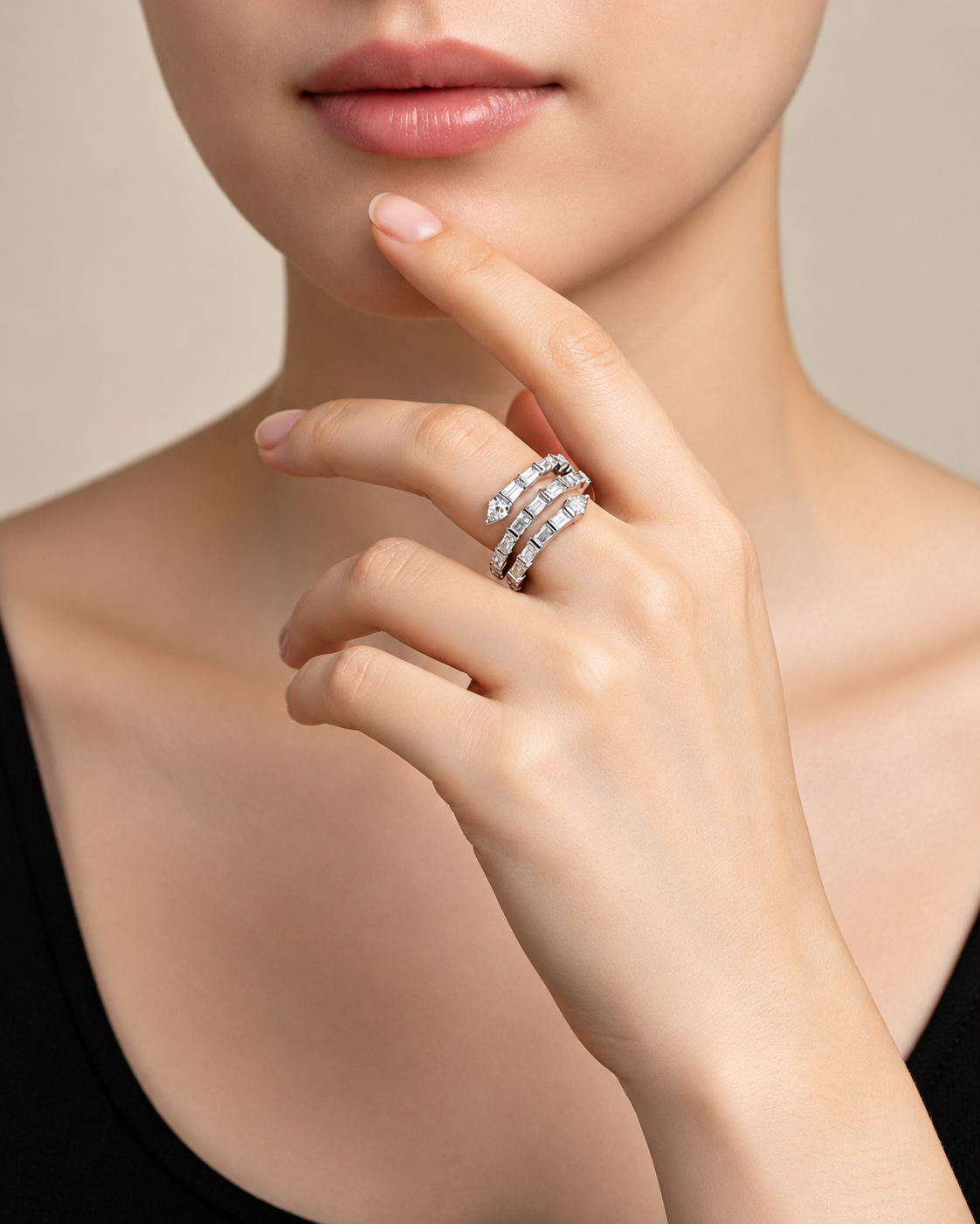 Snake Diamond Ring